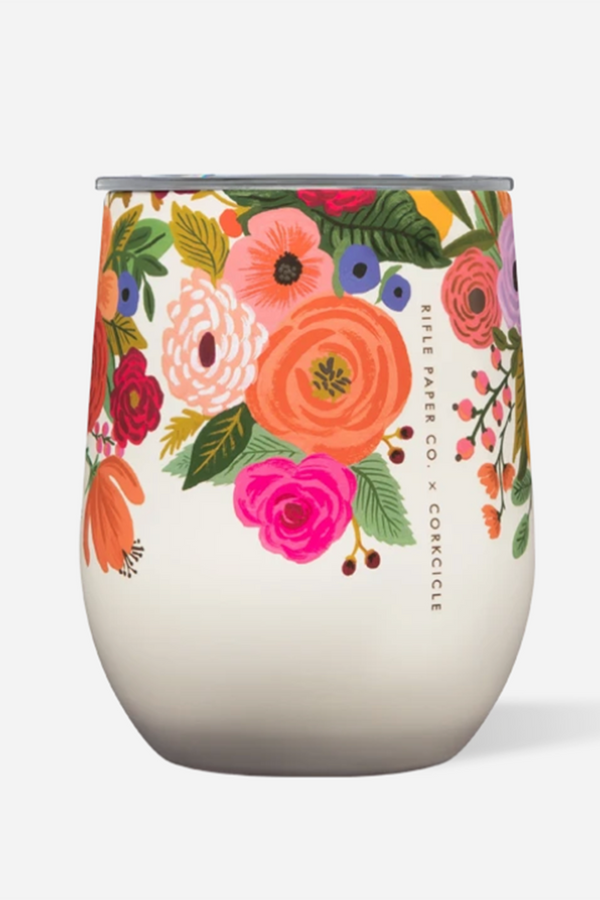 Modern Corkcicle Stemless Wine Tumbler Rifle Paper - Garden Party Cream