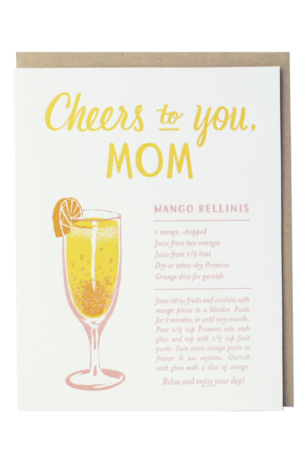 Smudgey Greeting Card - Mom Mango Bellinis