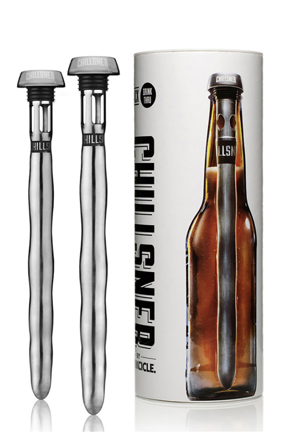 Cork Genius Beer Bottle Chiller Sticks, 2 Pack Stainless Steel Cooler Rods  for Instant Cold Beverages