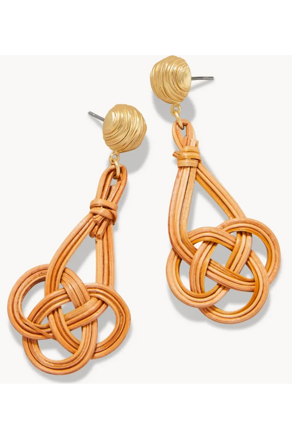 Woven Knot Earring - Natural