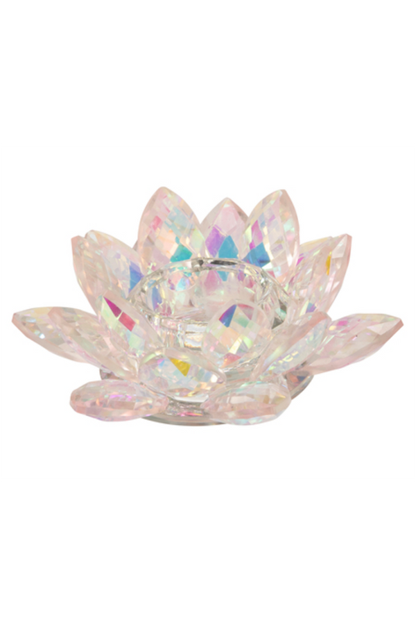 SIDEWALK SALE ITEM - Crystal Lotus Votive Holder - Blush