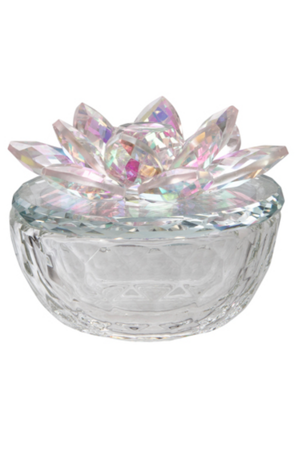 SIDEWALK SALE ITEM - Crystal Lotus Trinket Box - Blush