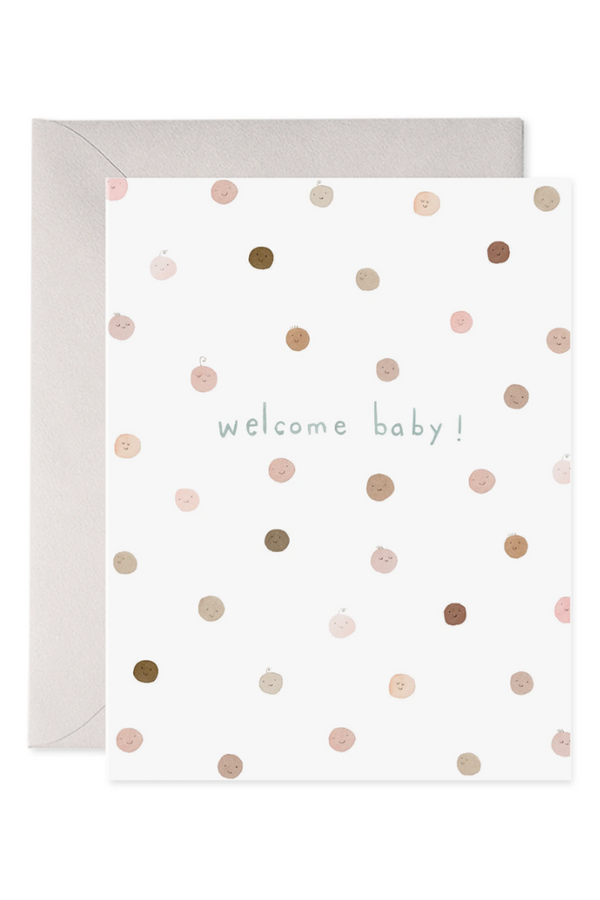EFran Baby Greeting Card - Welcome Baby Pattern