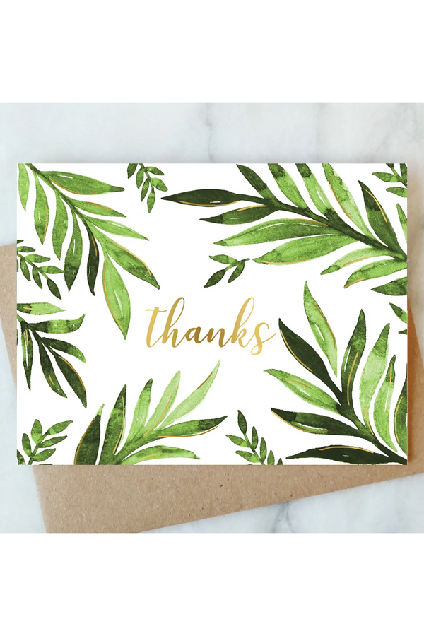 AJD Thank You Card - Leaf