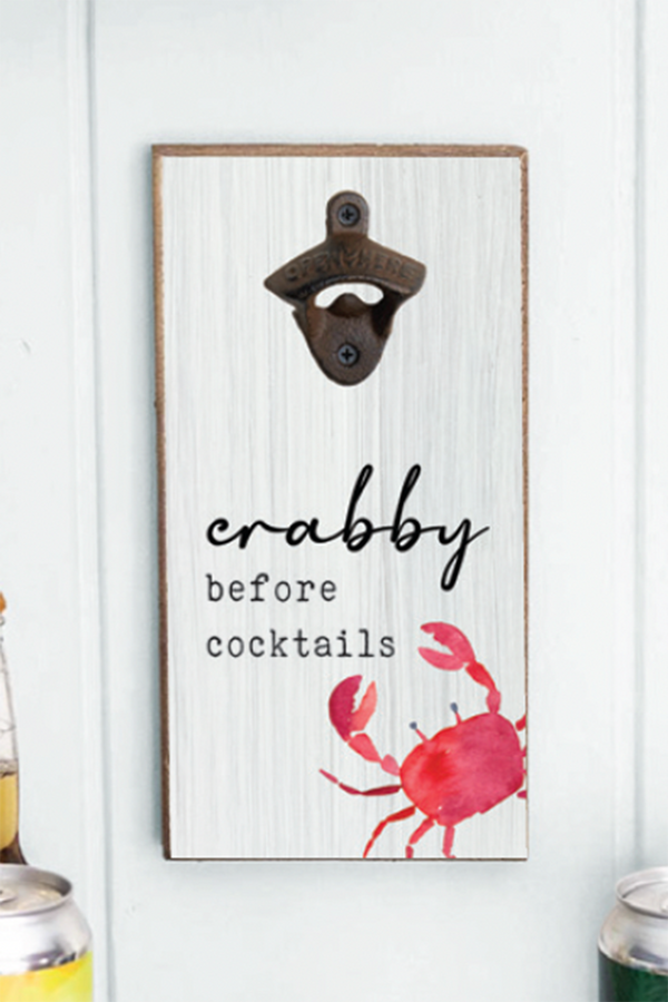 Wooden Bottle Opener - Crabby