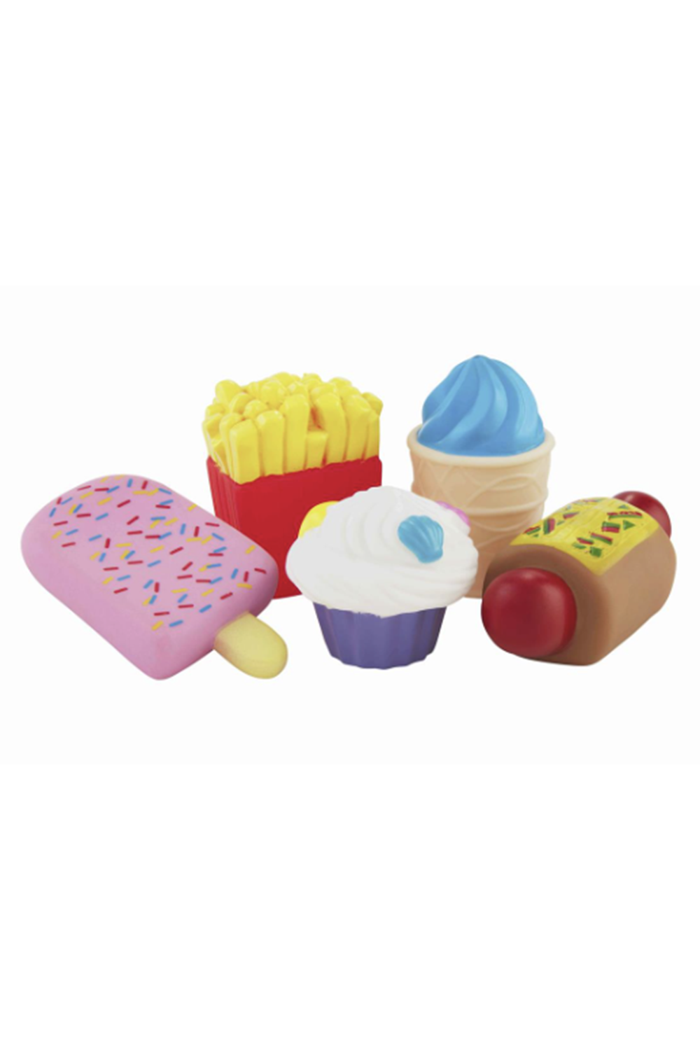 Rubber Bath Toy Set - Junk Food