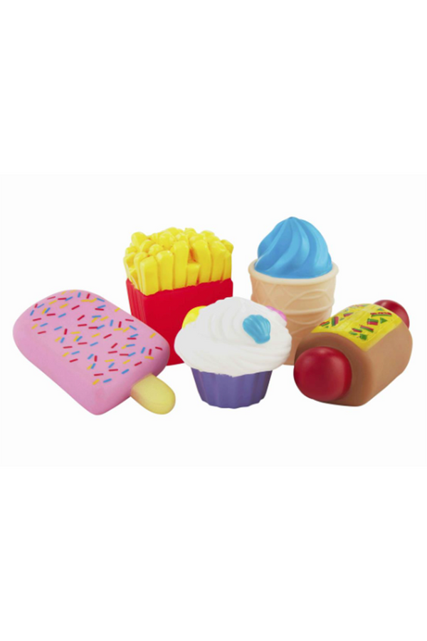 Rubber Bath Toy Set - Junk Food