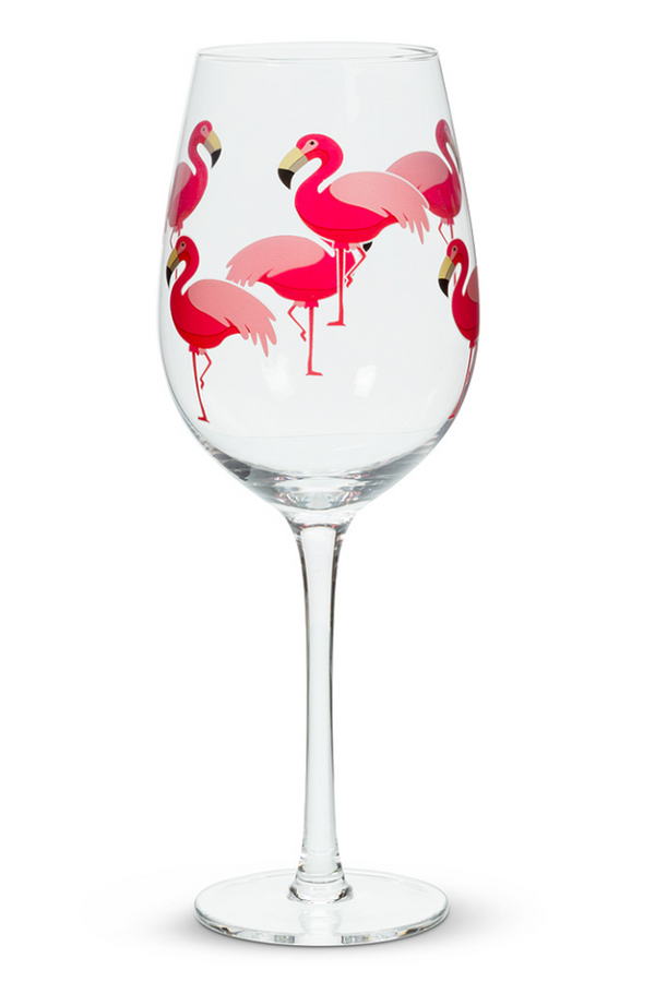 Icon Stemmed Wine Glass - Flamingo