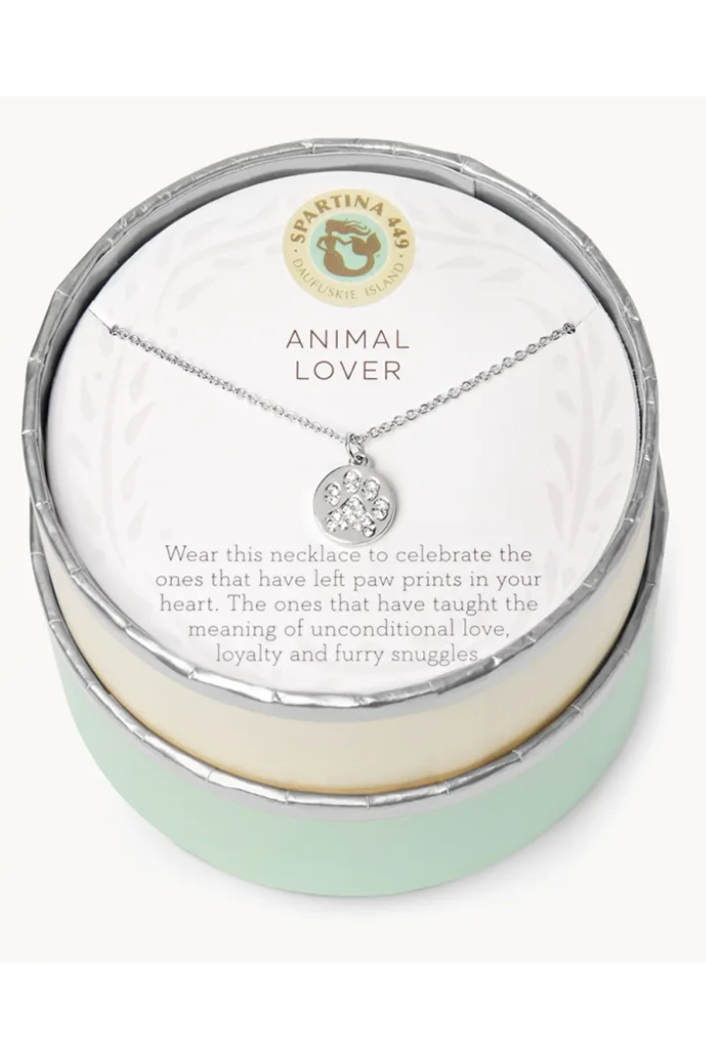 Sea La Vie Necklace - Silver Animal Lover Paw