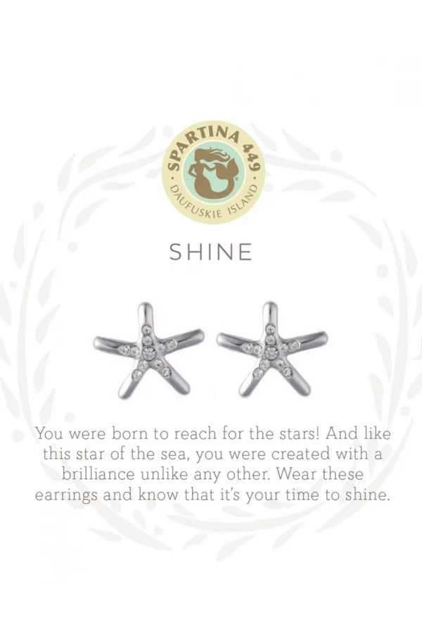 Sea La Vie Earrings - Silver Shine Starfish
