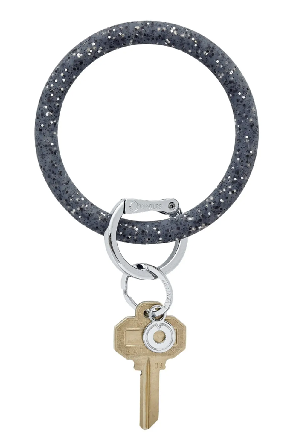 Silicone Big O Key Ring Confetti Back in Black Shop Whimsicality