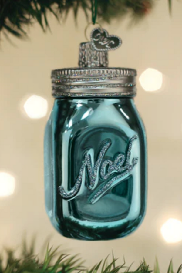 Glass Ornament - Mason Jar