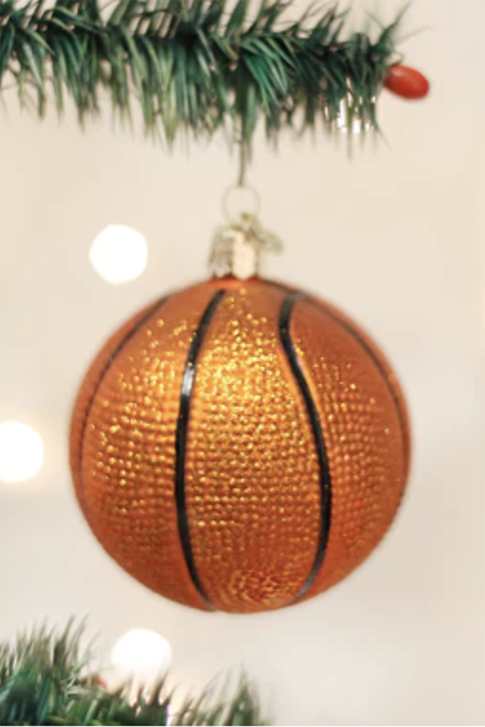 Glass Ornament - Basketball