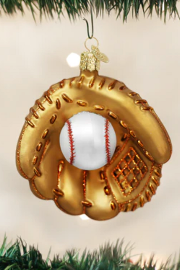 Glass Ornament - Baseball Mitt