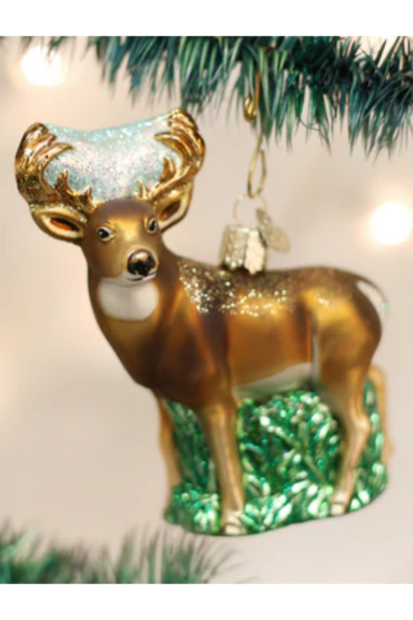 Glass Ornament - Whitetail Deer