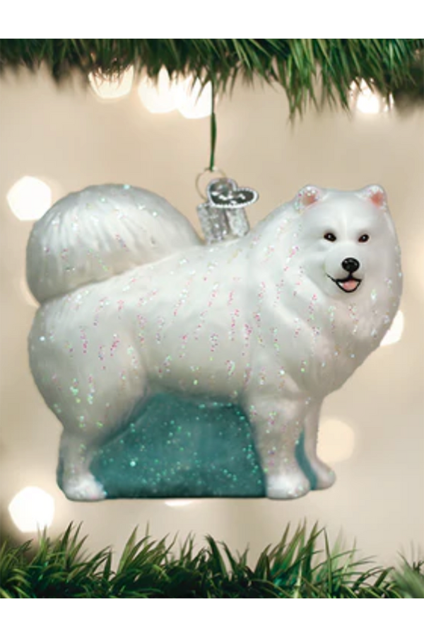 Glass Ornament - Samoyed