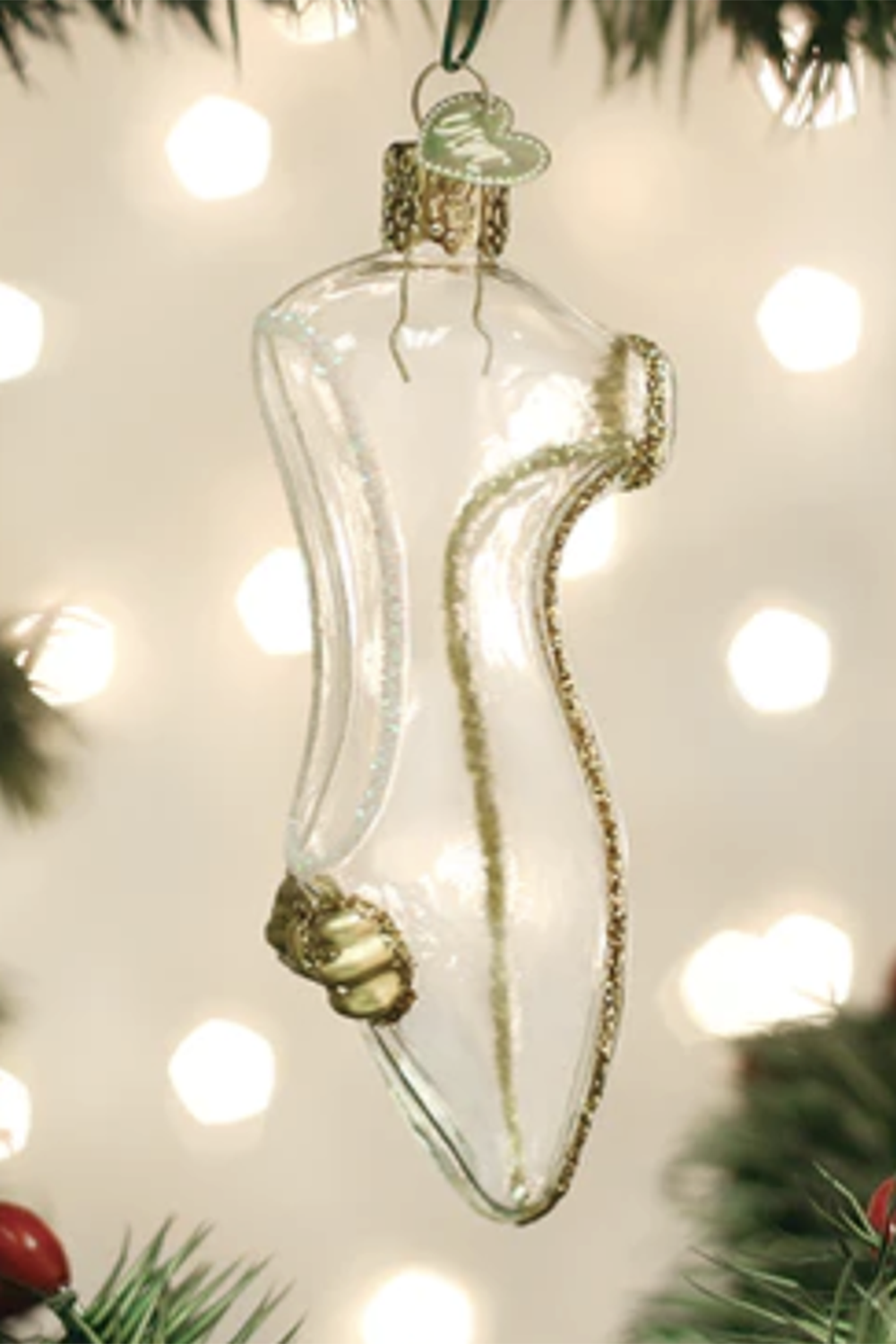 Glass Ornament - Cinderella's Slipper