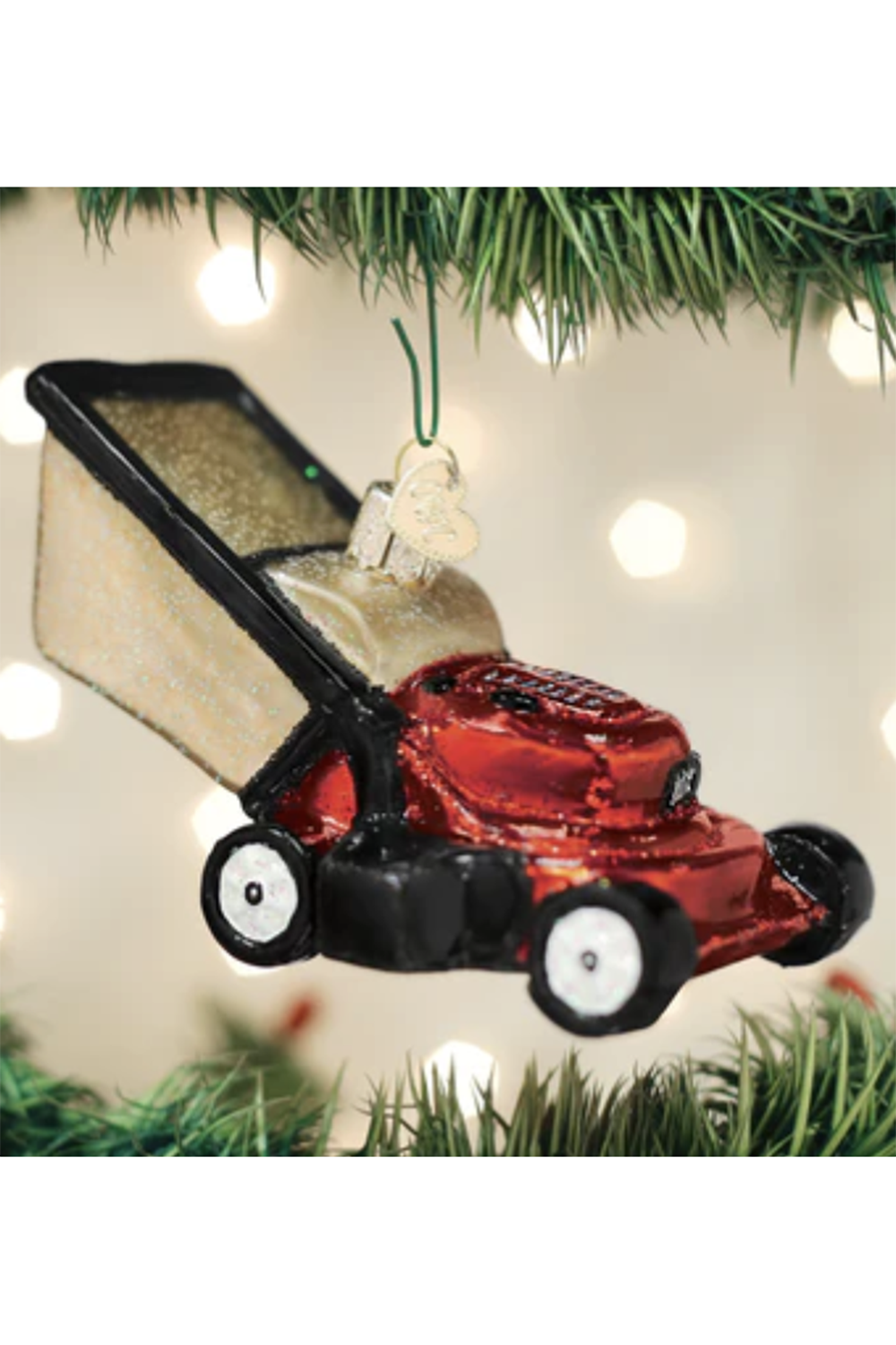 Glass Ornament - Lawn Mower