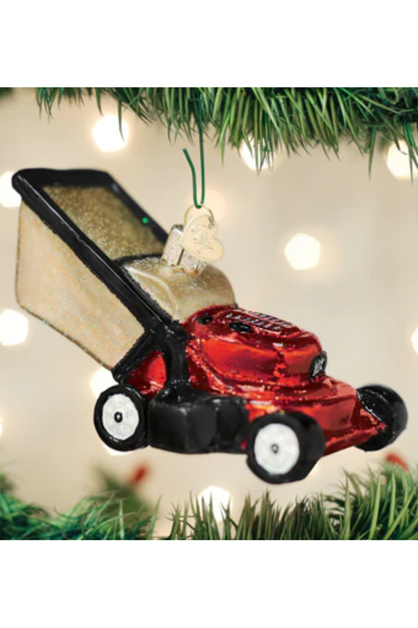 Glass Ornament - Lawn Mower