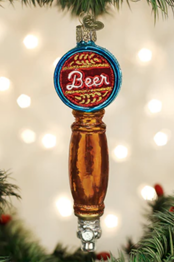 Glass Ornament - Beer Tap