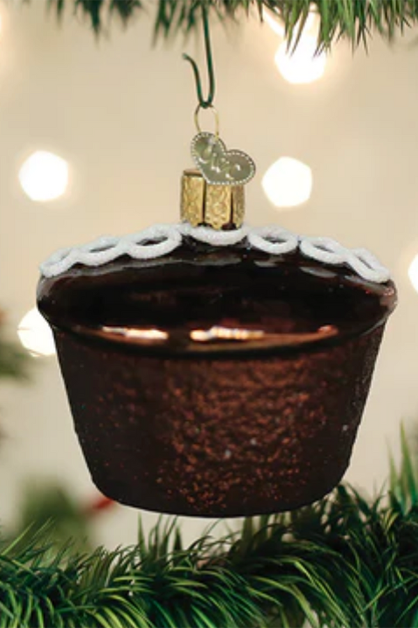 Glass Ornament - Hostess Cupcake