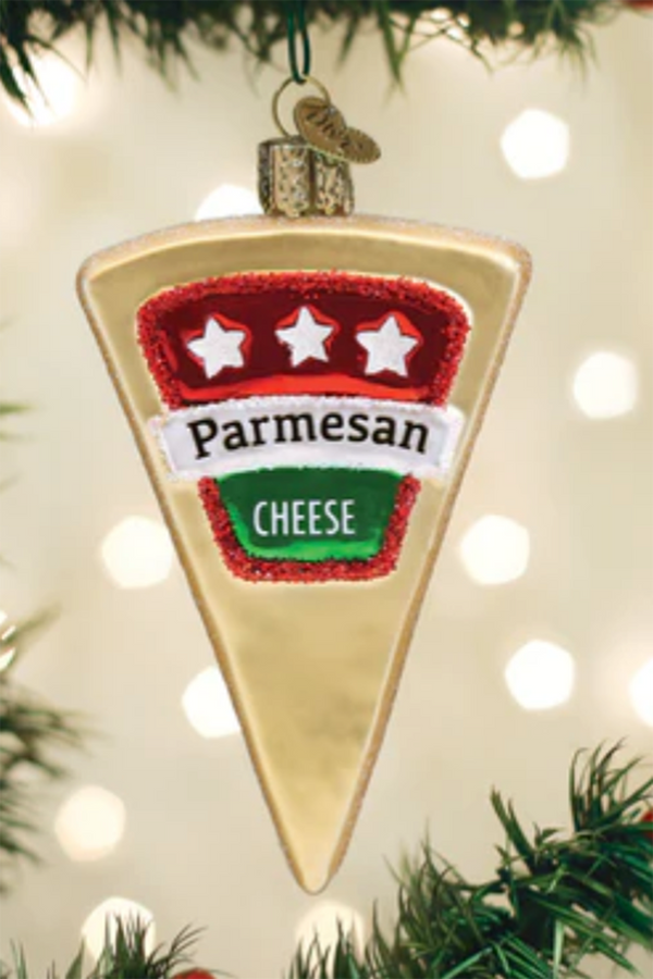 Glass Ornament - Parmesan Cheese Block