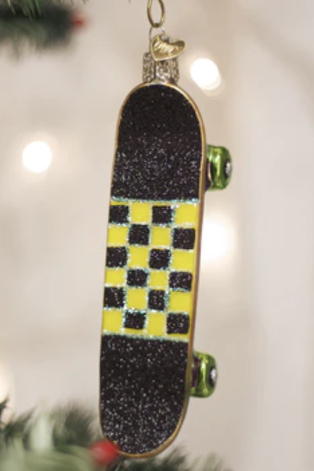 Glass Ornament - Skateboard