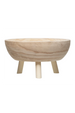 Paulownia Wooden Footed Bowl