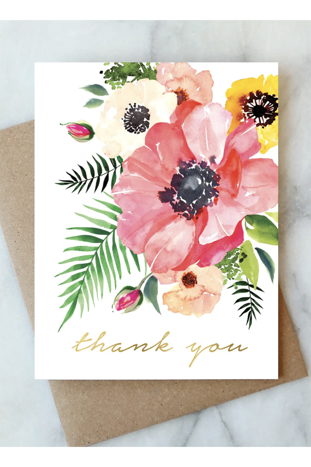 AJD Thank You Card - Bouquet