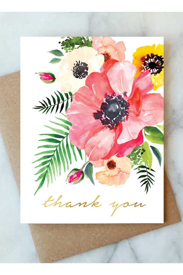 AJD Thank You Card - Bouquet