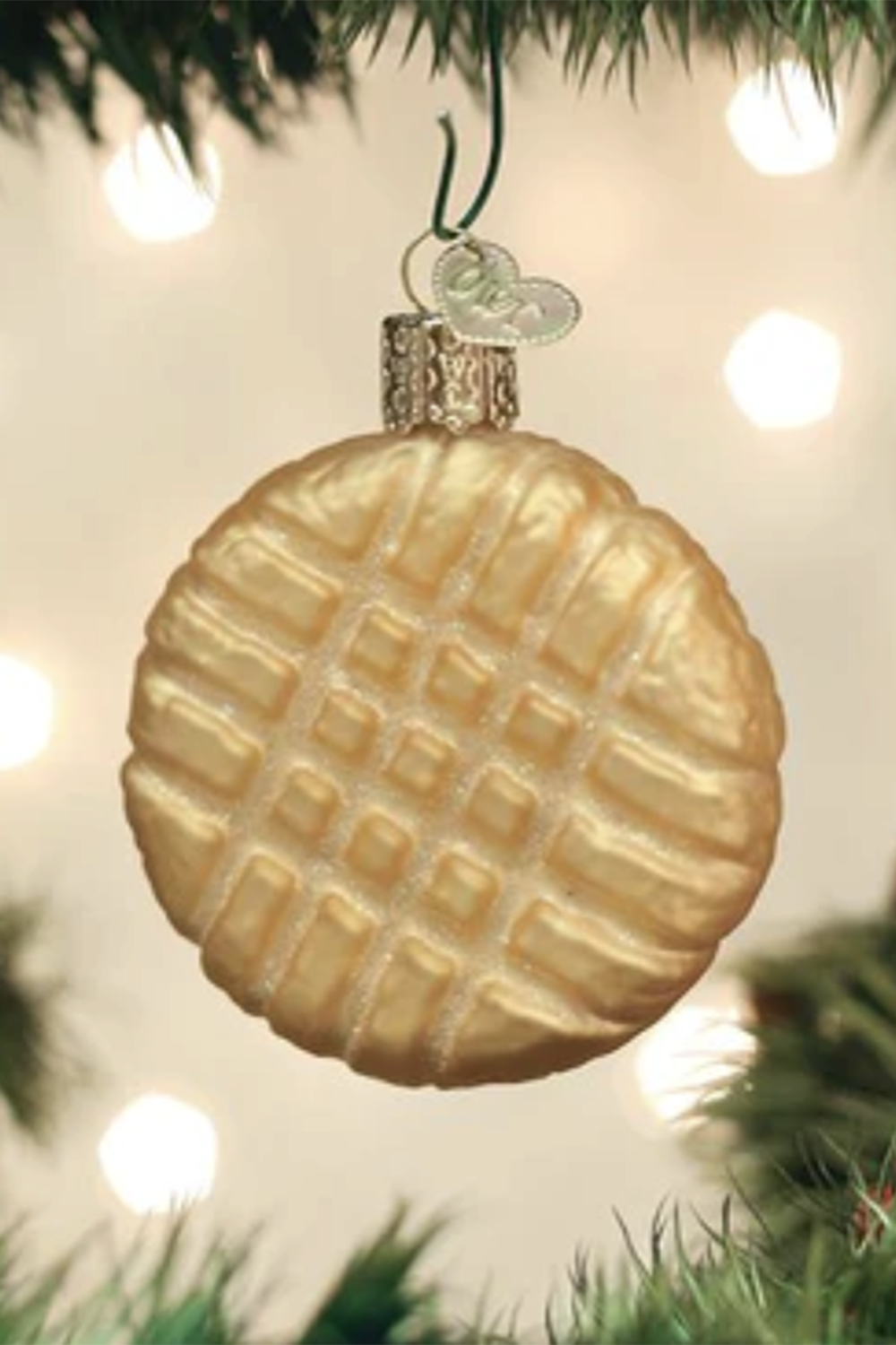 Glass Ornament - Peanut Butter Cookie