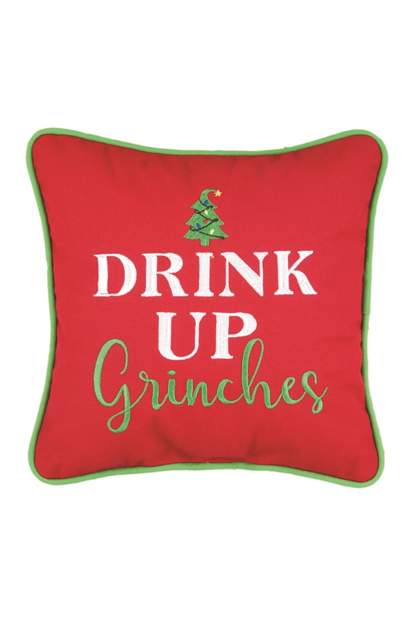 Drink Up Grinches Mini Pillow