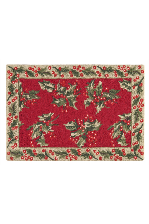 Holiday Rug - Holly Red
