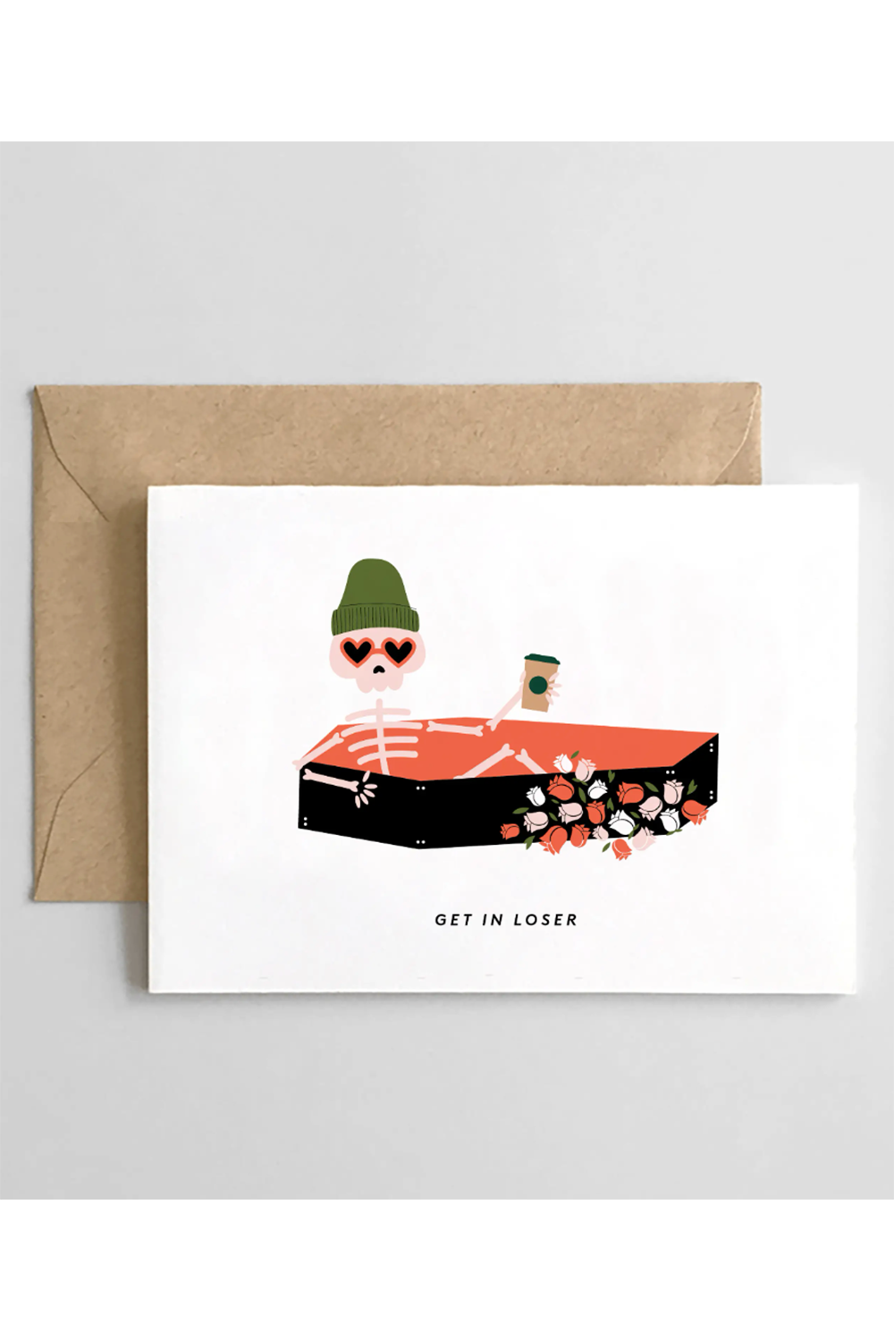 MB Halloween Greeting Card - Get in Loser (Coffin)