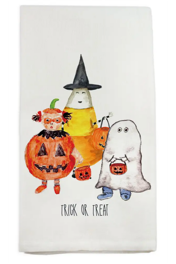 FG Watercolor Tea Towel - Halloween Gang