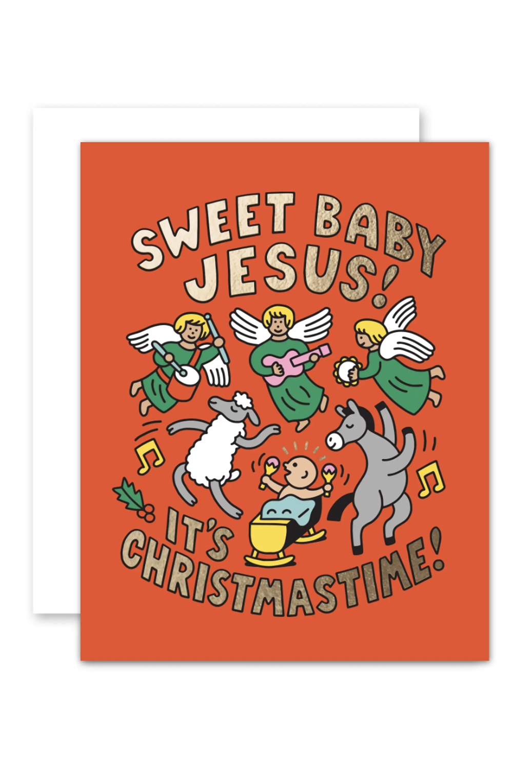 Social Holiday Greeting Card - Sweet Baby Jesus!