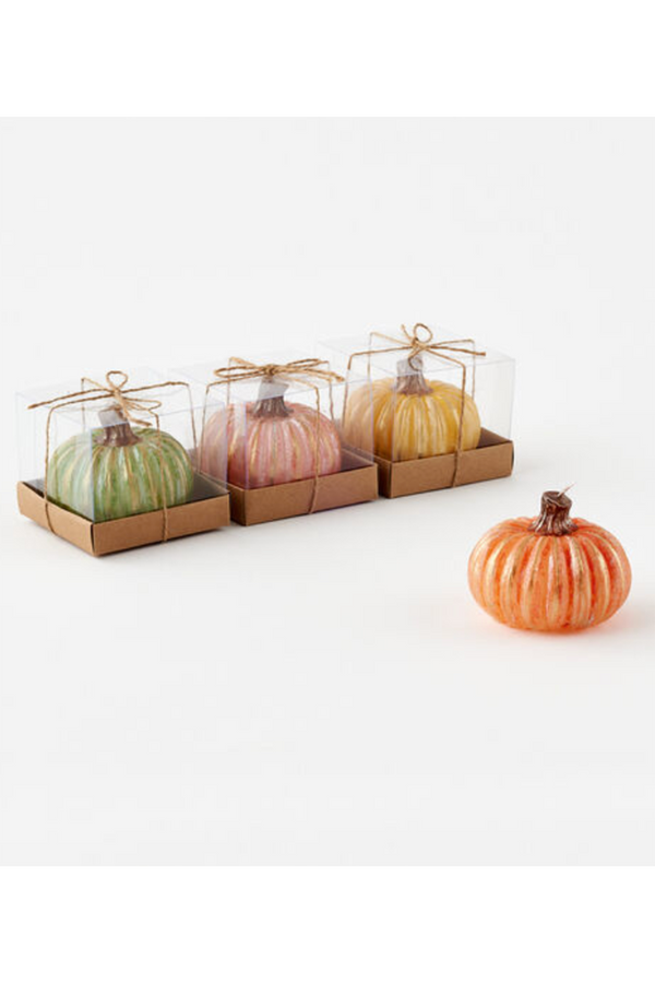 Pumpkin Shaped Candle in Box