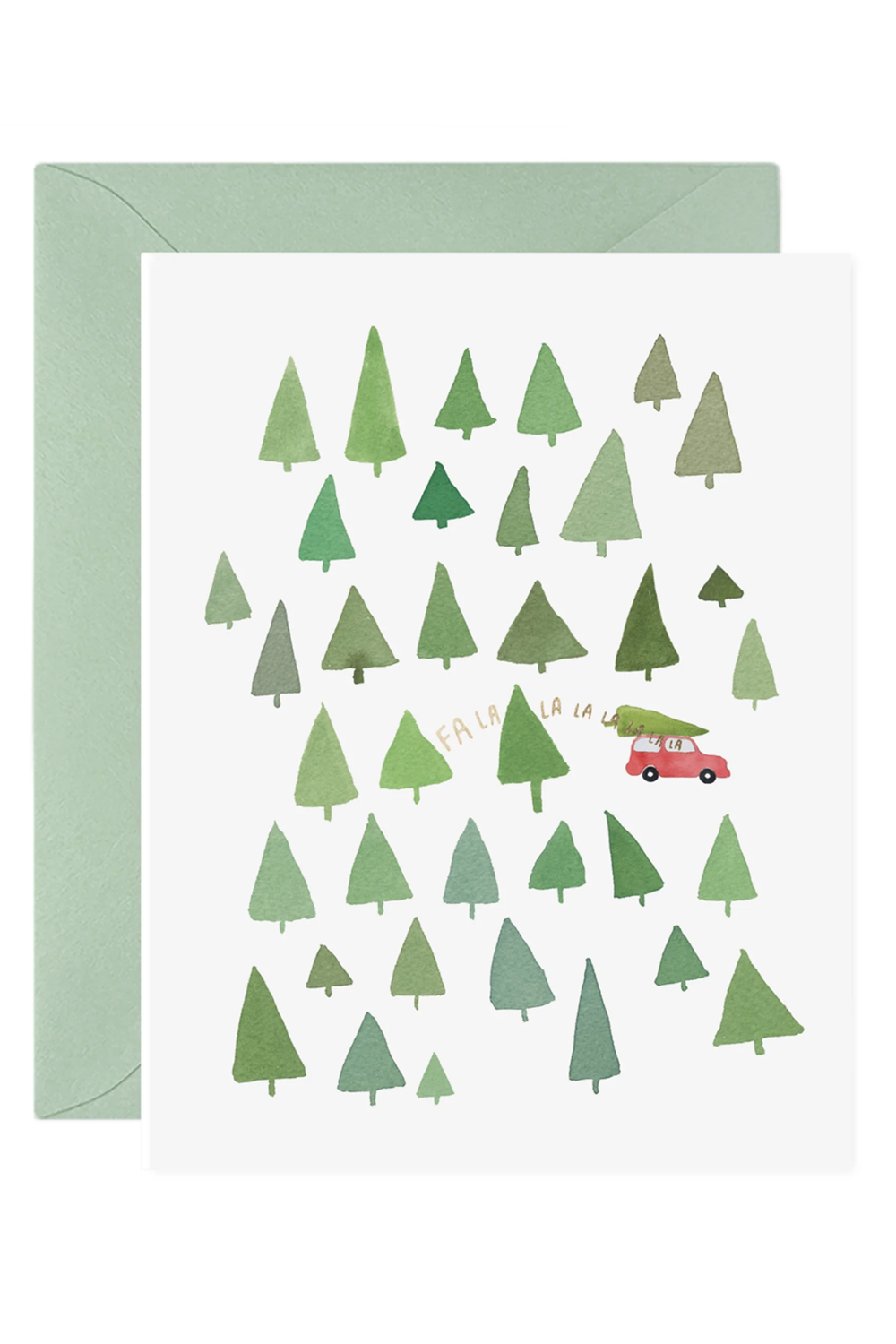 EFRAN Holiday Greeting Card - Fa La La La La Trees