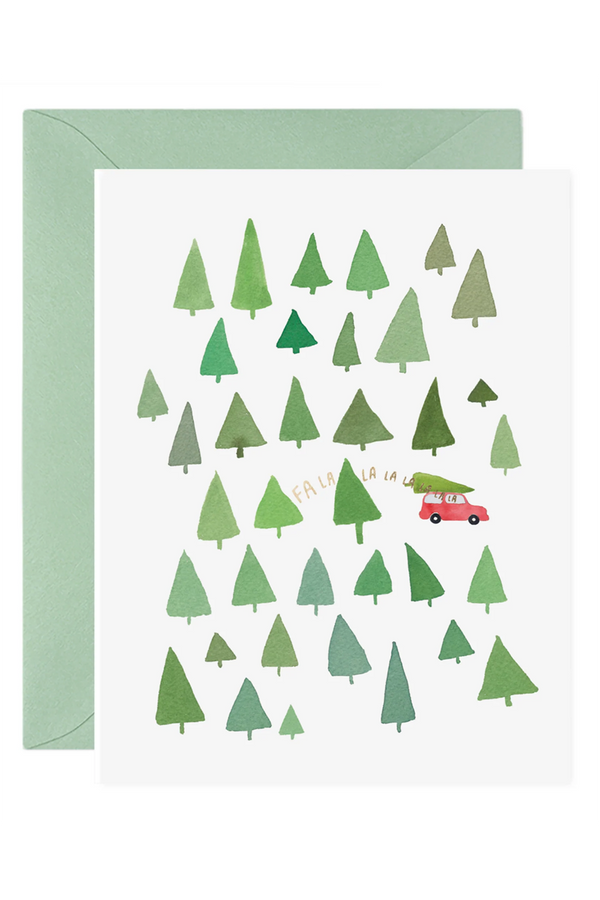 EFRAN Holiday Greeting Card - Fa La La La La Trees