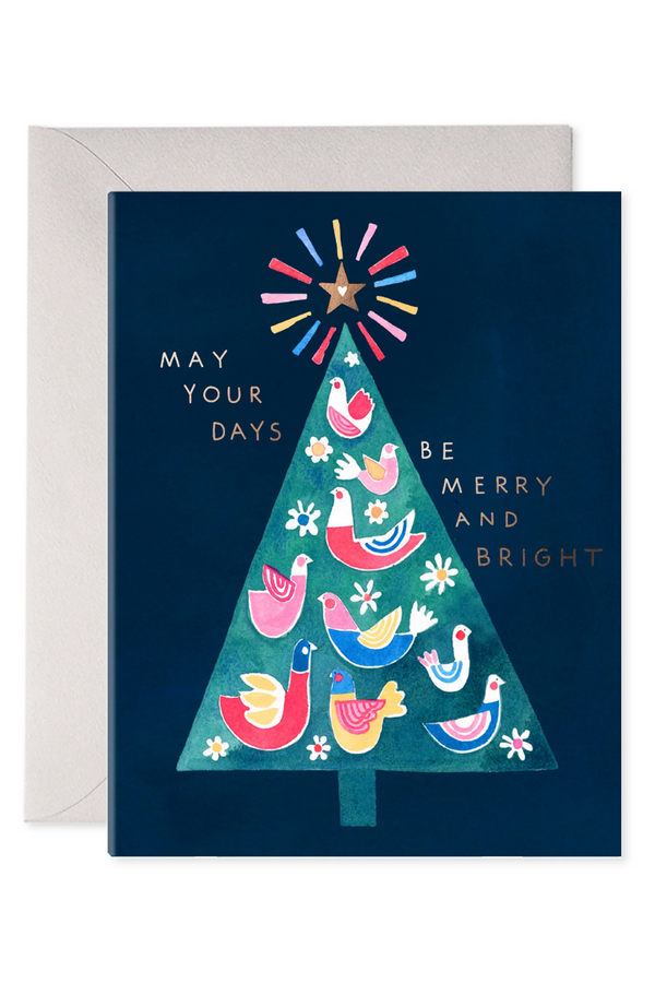 EFRAN Holiday Greeting Card - Merry Tree