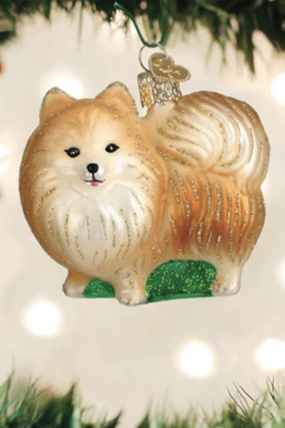 Glass Ornament - Standing Pomeranian