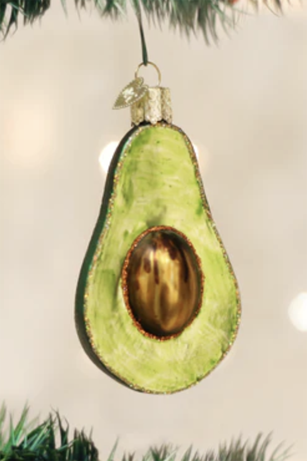 Glass Ornament - Avocado