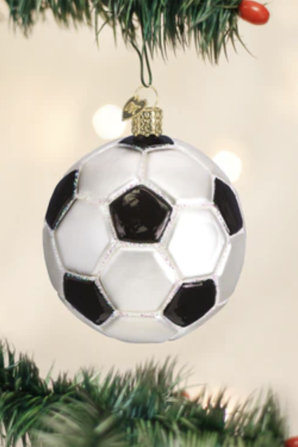 Glass Ornament - Soccer Ball