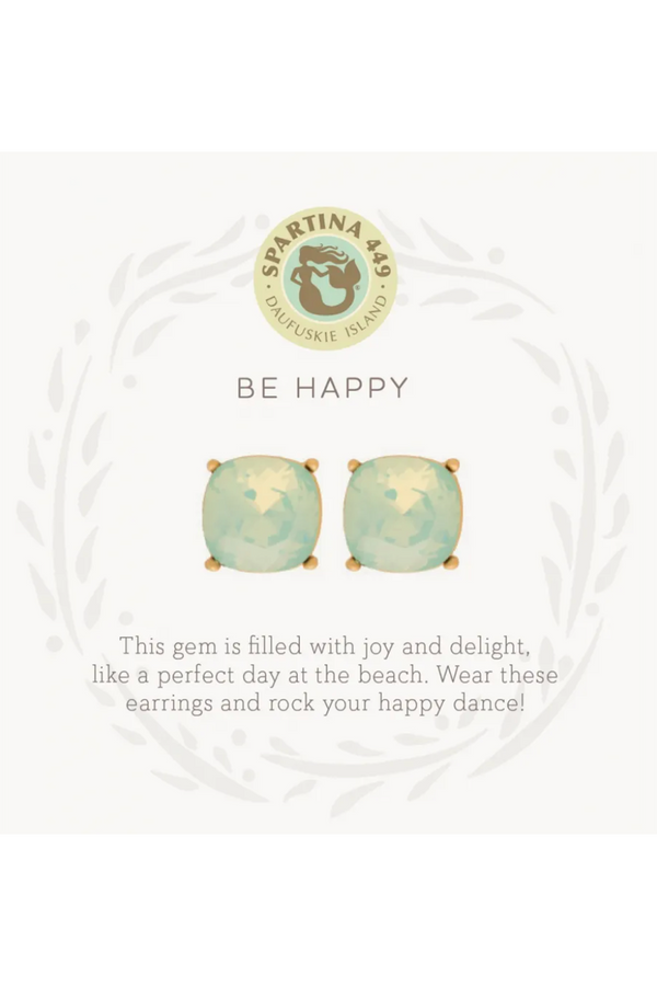 Sea La Vie Earrings - Gold Happy Sea Green