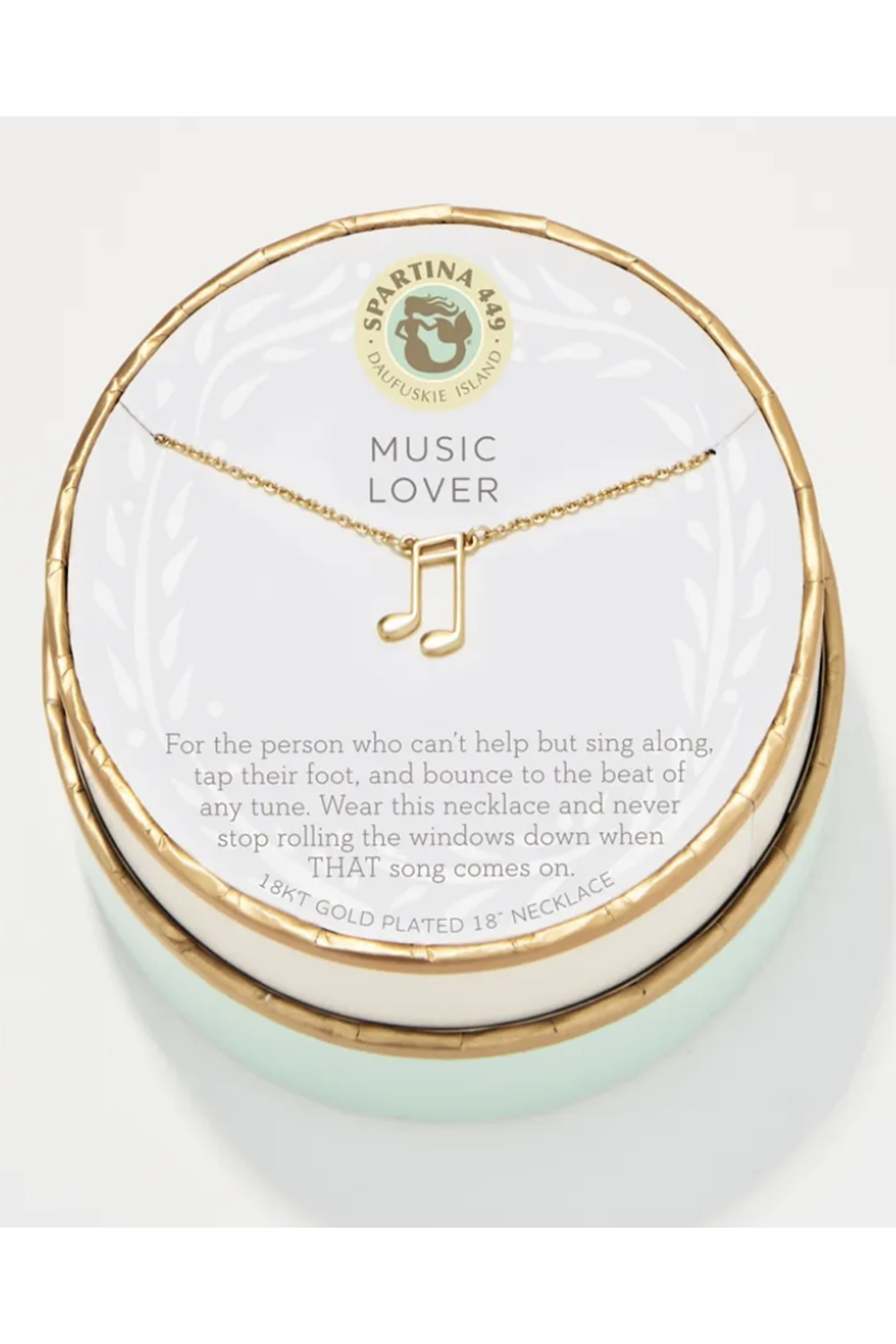 Sea La Vie Necklace - Gold Music Lover Note