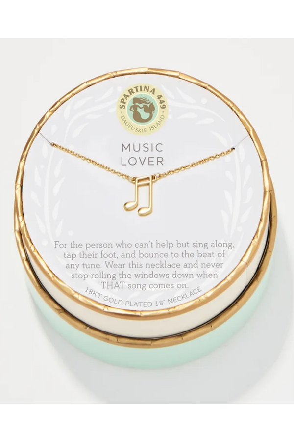 Sea La Vie Necklace - Gold Music Lover Note