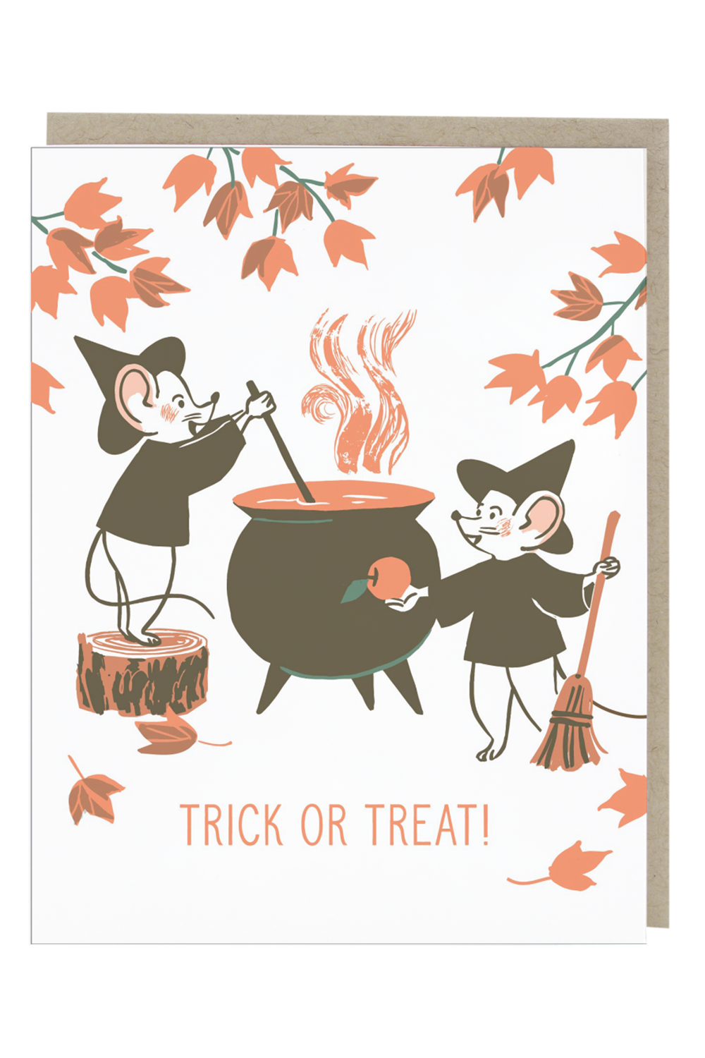 Smudgey Halloween Greeting Card - Little Witches