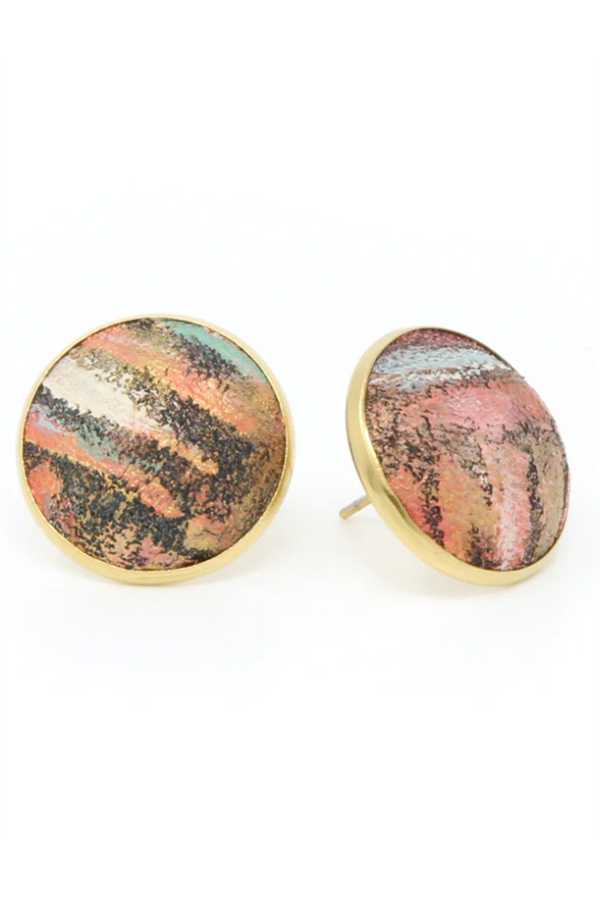 Keva "Full Circle" Button Earring - Come Together