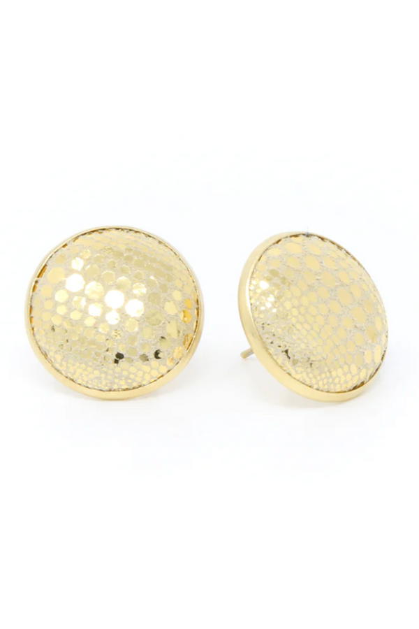 Keva "Full Circle" Button Earring - Luna Gold