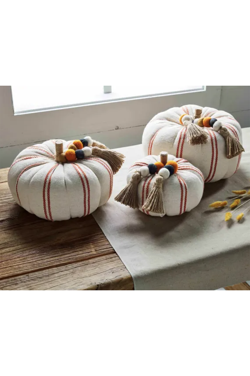 Grain Sack Pumpkin Decor